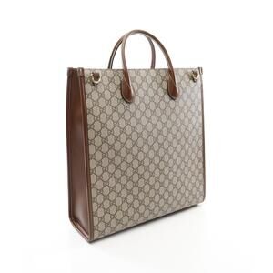 Gucci Interlocking GG Tote Bag Supreme canvas leather beige brown